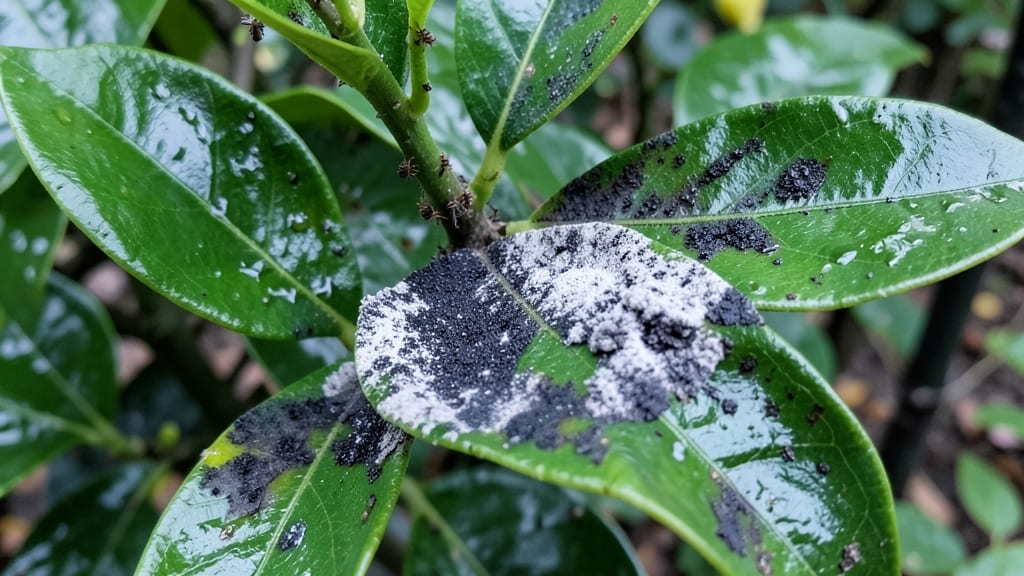 Sooty Mold from Sap-Sucking Insects