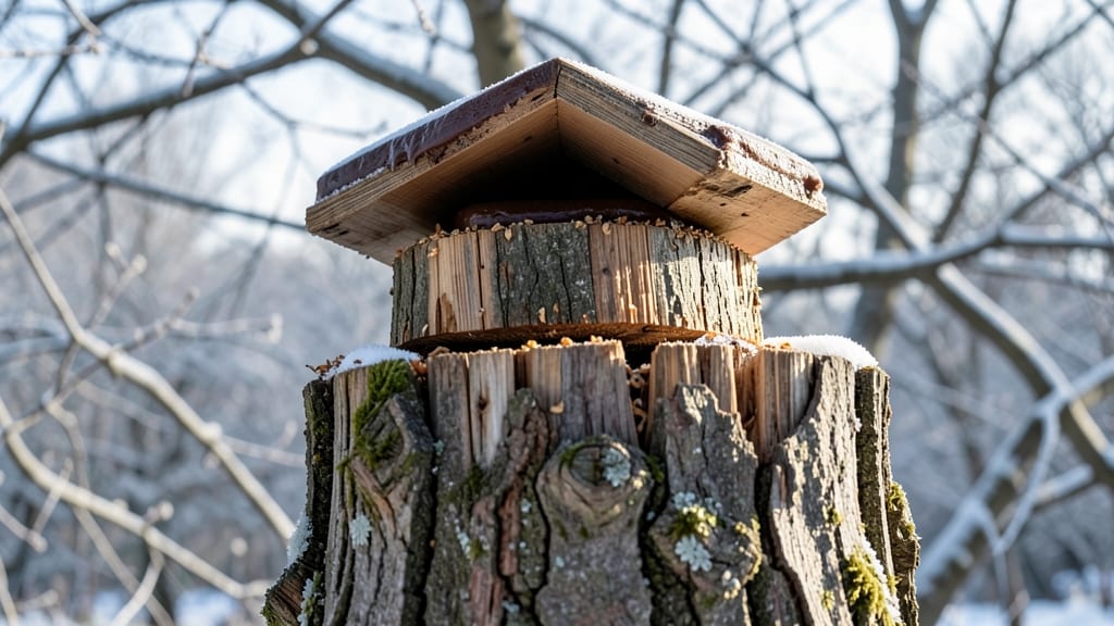 Stacked Stump Suet Feeder House