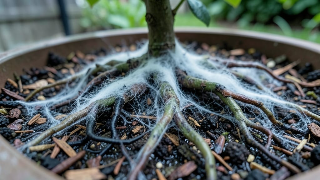 White Mold on Lemon Tree Soil