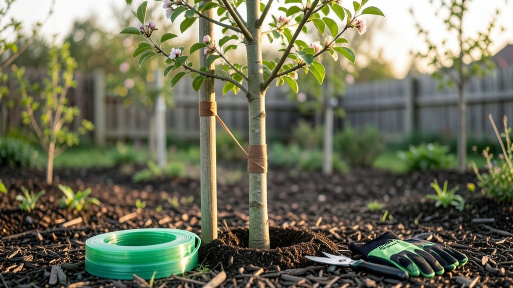 Flexible Tree Ties: Secure Support for Young Trees Without Damage