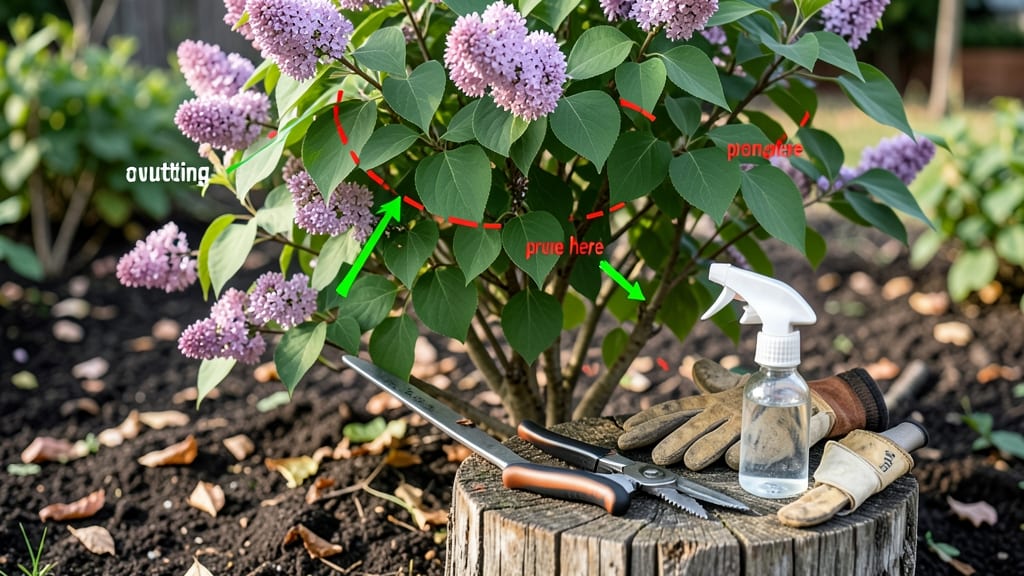 Lilac Tree Pruning Diagram: Seasonal Cuts for Blooms and Health