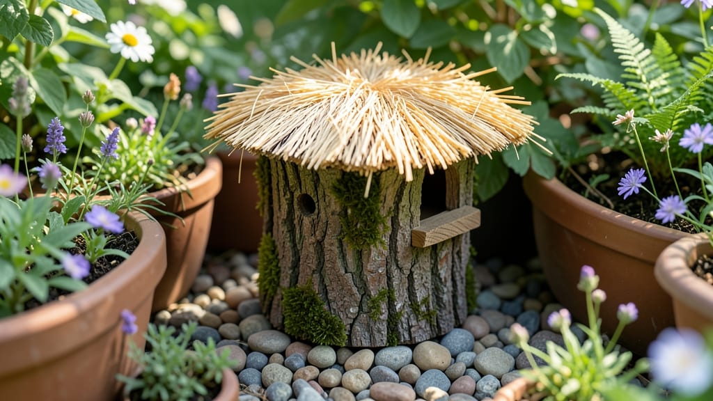Miniature Fairy Garden Stump House